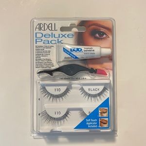 Ardell deluxe lashes 2 pack 110 black with applicator and adhesive